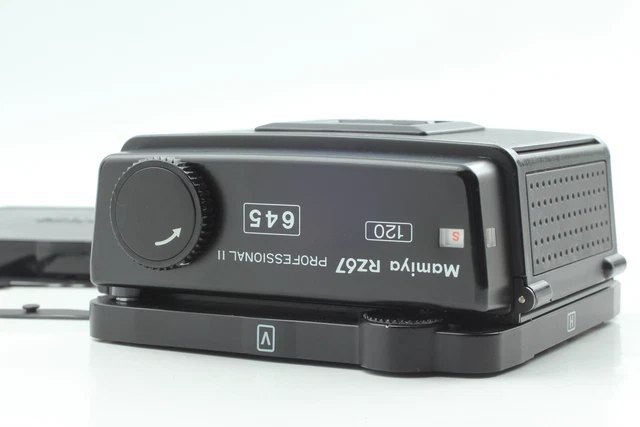 [ près De Mint Avec / Masque] mamiya RZ67 Pro II 645 120 Rouleau Film Dos