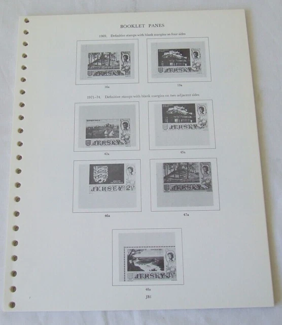 STANLEY GIBBONS JERSEY 196993 Illustrated 22Ring Stamp Album Pages
