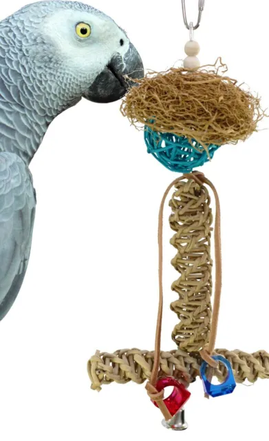 1967 Peter Percher Vogel Spielzeug Papagei Käfig Afrikanische Grau Amazon Conure