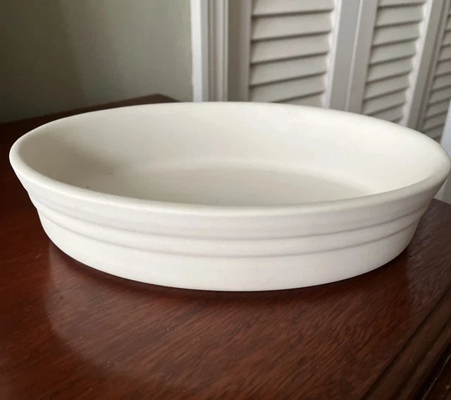 Roseville Spongeware by Gerald E. Henn Oval Stoneware Dish Unfinished Fired Clay
