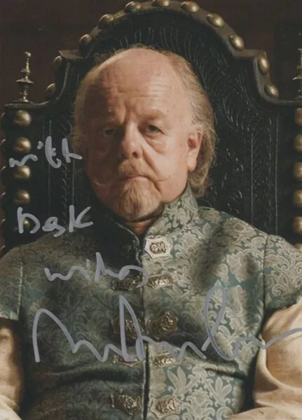 Roger Ashton Griffiths Game Thrones Mace Tyrell Signed 8x6" Autograph Photo COA