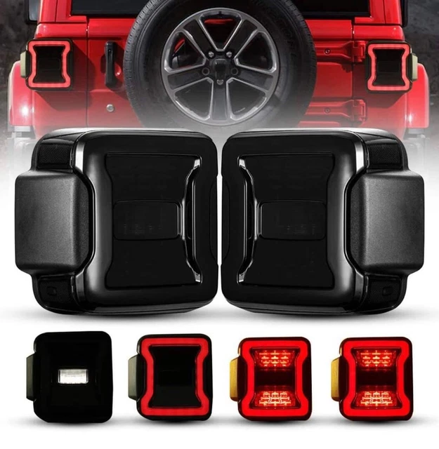 SMOKED LED TAIL Lights for Jeep Wrangler JL JLU 20182020 Brake Light