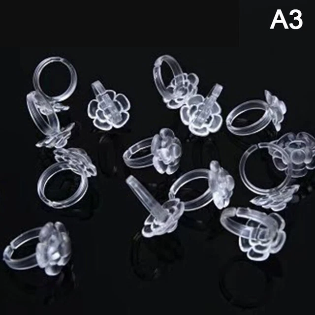 50Pcs Rings Butterfly Color Card False Nail Art Polish Display Practice Acryl ql