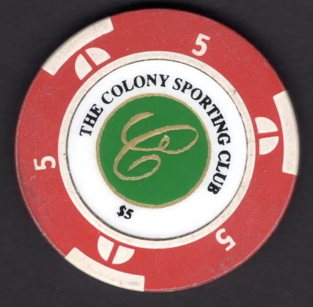 Colony Sporting Club $5 Casino Chip, Kyrenia Cyprus