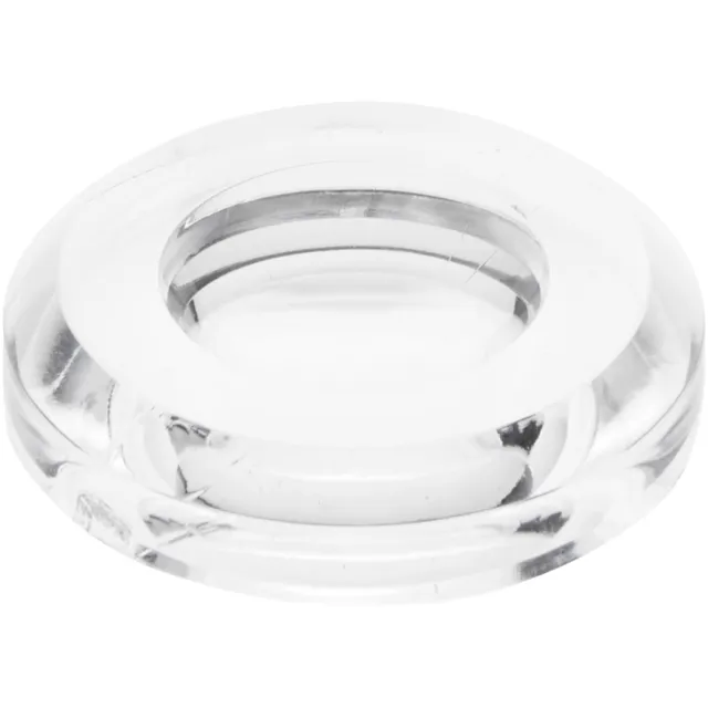 Plymor Clear Acrylic Round Base w/ Indented Circle, 2"W x 2"D x 0.5"H (3 Pack)