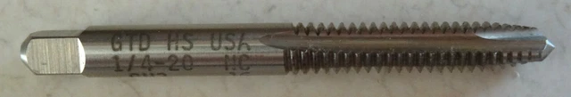 Greenfield 1/4-20 NC HS H3 Spiral Point Plug Gun Tap Three Flute NEW