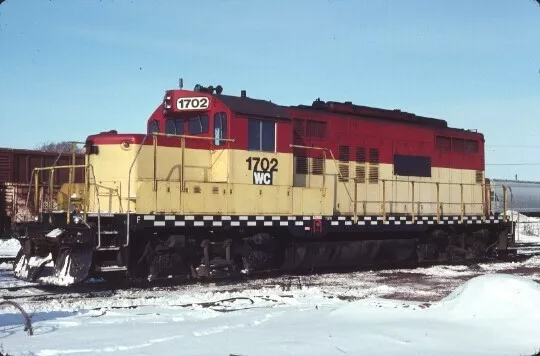 WC 1702 GP-9r NEENAH WI (WISCONSIN CENTRAL) ORIGINAL SLIDE 01-14-94 T2-13