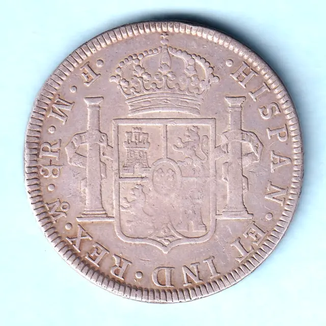 Mexico.  1772-FM 8 Reales   FM Inverted     .. aVF - Trace Lustre