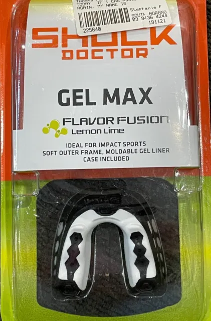 Shock Doctor Gel Max Lemon Lime Flavour Fusion Mouthguard Black / Lime Adult