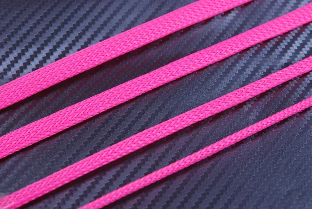 Pink Braided Sleeving Cable Harness Sheathing Expanding Sleeve in Many sizes!