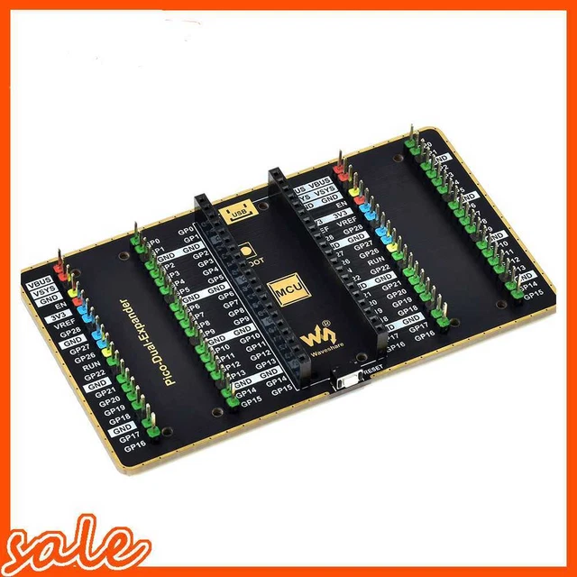 USB Power Dual GPIO Expander Board for Raspberry Pi PICO Two Sets of Male Header