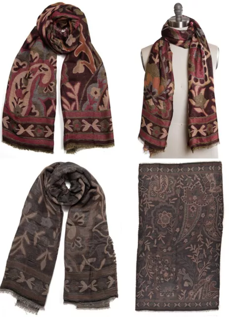 New Collection XIIX Paisley Shawl Wrap Scarf in 2 Colors $38 Tags