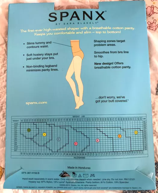 SPANX HIGHER POWER Brief High Waisted Panty Shapewear Bare Size C #234 ...