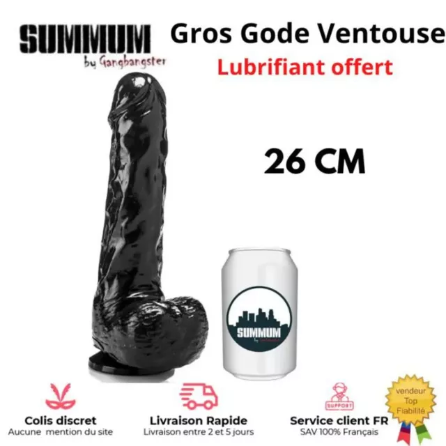 SEXTOY Gros Gode Dildo Ventouse 26CM Geant Réaliste Enorme XXL Fist Homme Femme