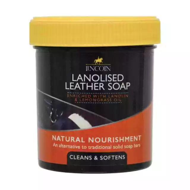 Lincoln Lanolised Leather Soap - Tack Cleaning Saddle Soap - Glycerine free