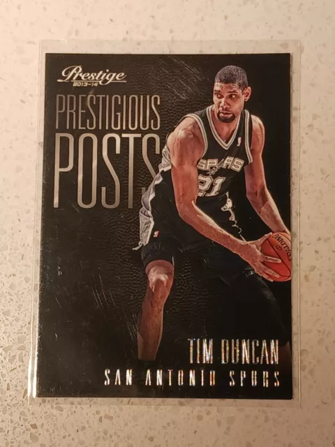 2013-14 Panini Prestige Tim Duncan Prestigious Posts #5 San Antonio Spurs