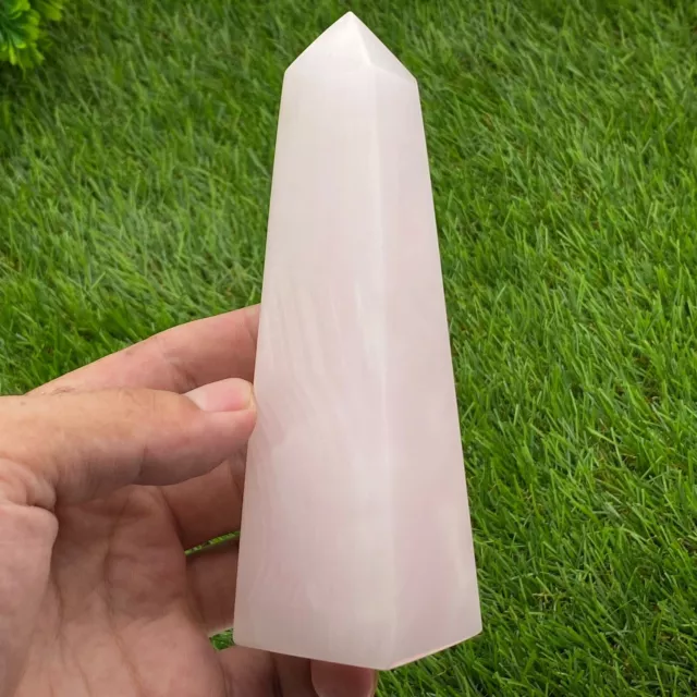 Pink mangano Calcite Tower UV reactive Natural Polished Stone