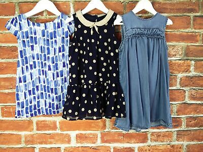 Girls Bundle Aged 4-5 Years Next Zara Summer Dresses Blue Denim Spotty 110Cm