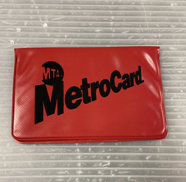 VINTAGE NYC SUBWAY MTA MetroCard TransitChek plastic card Holder Wallet