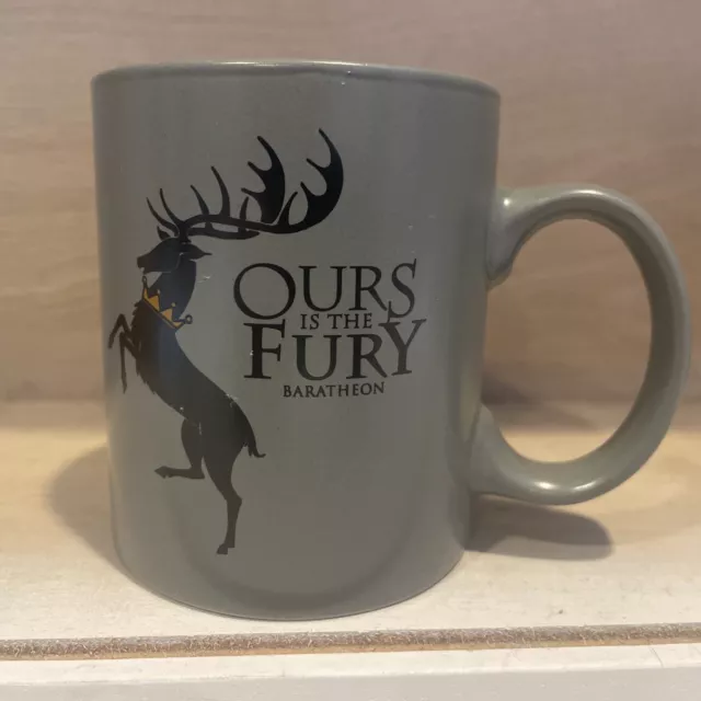 House Baratheon Sigil Coffee Mug, Game Of Thrones, Our Is The Fury 12 Oz