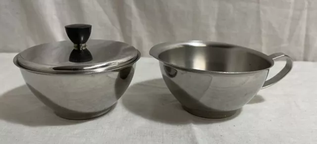 Revere Ware Stainless Steel Sugar and Creamer Set