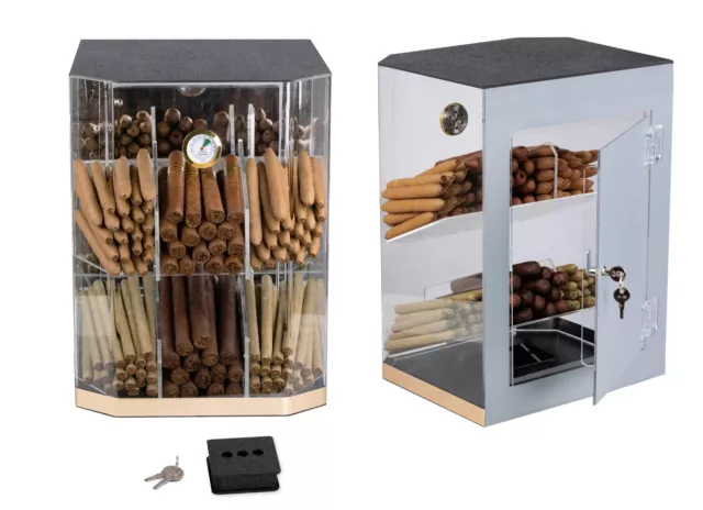 THE Franklin Acrylic Cigar Humidor Counter Top Display - Prestige Import Group