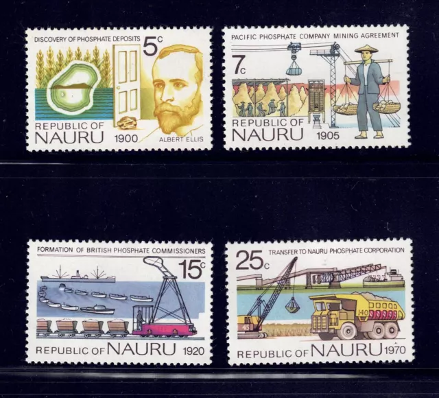 Nauru 1975 Phosphate Mining Set of 4 MUH