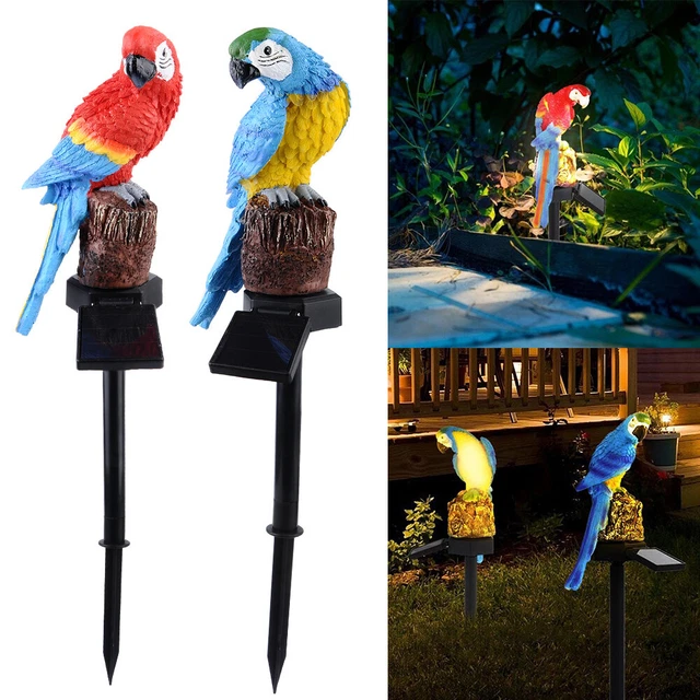 1/2 Stk Solar LED Papagei Solarleuchte Außen Garten Beleuchtung Lampe Deko Licht