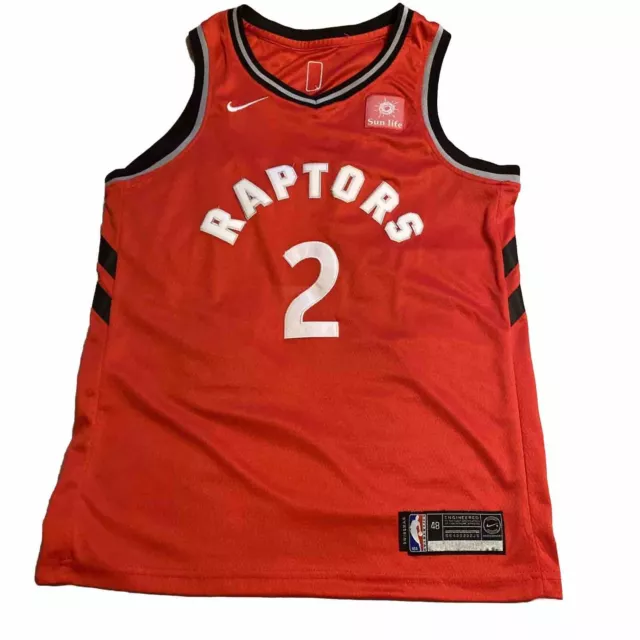 Kawhi Leonard  2 Toronto Raptors Nike Jersey Sz 48 Swingman SUN LIFE Red