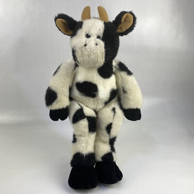 black and white stuffed animal