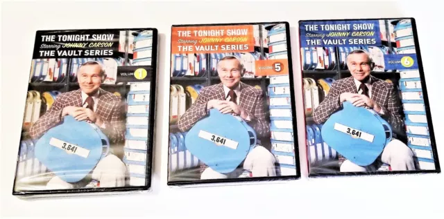 The Tonight Show With Johnny Carson Vault Series Volume 1, 5 & 6 DVDs Brand New