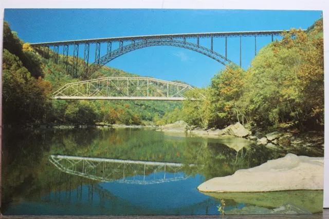 West Virginia WV New River Gorge Bridge Postcard Old Vintage Card View Standard