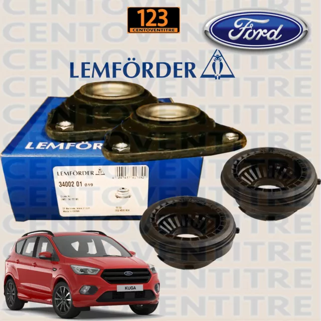 2 Cuscinetti+2 Supporti Ammortizzatori Anteriori Ford Kuga  Lemforder