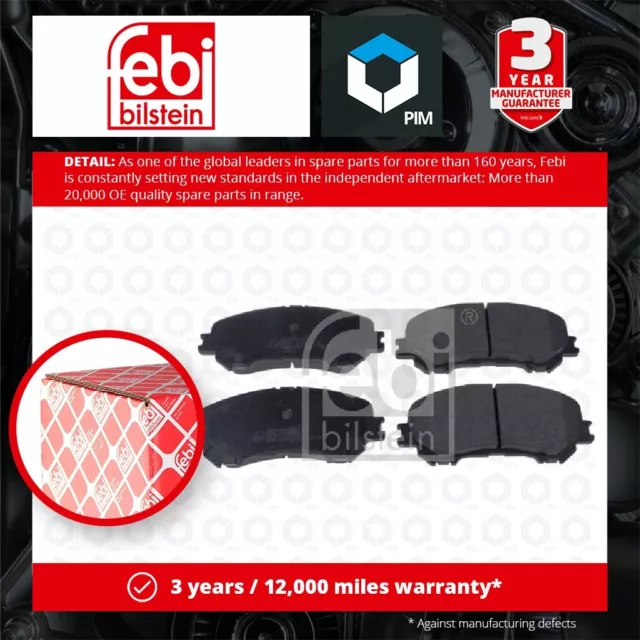 Brake Pads Set fits NISSAN QASHQAI J11 Front 2013 on D10604CA0A D1M604BA0A Febi