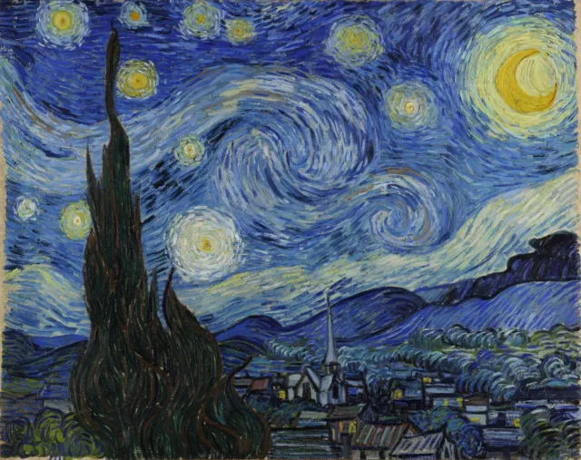 Large The Starry Night Vincent Van Gogh Oil Painting Art Print Premium Poster