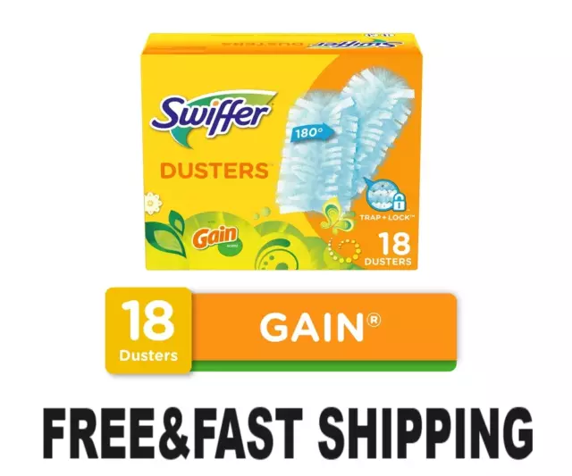 Swiffer Dusters Multi-Surface Duster Refills, with Gain Original Scent, 18 Count