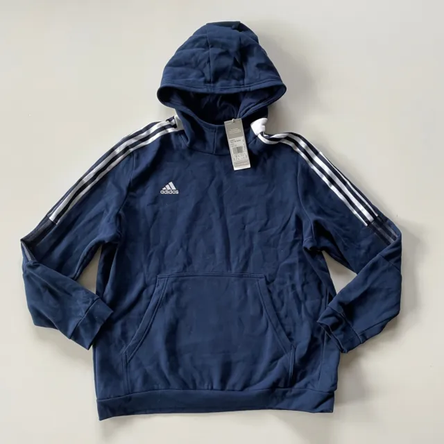 adidas Tiro 21 Fleece Hoodie Sweatshirt Damen Pullover Blau | 2XL / XXL