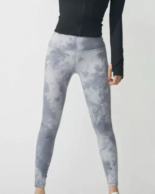 Zella Women's Strecty Live in Leggings Space Dye (Grey/White) Size S, New