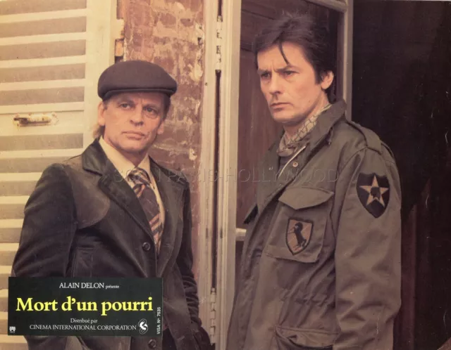 Alain Delon  Klaus Kinski Mort D'un Pourri  1977 Vintage Lobby Card