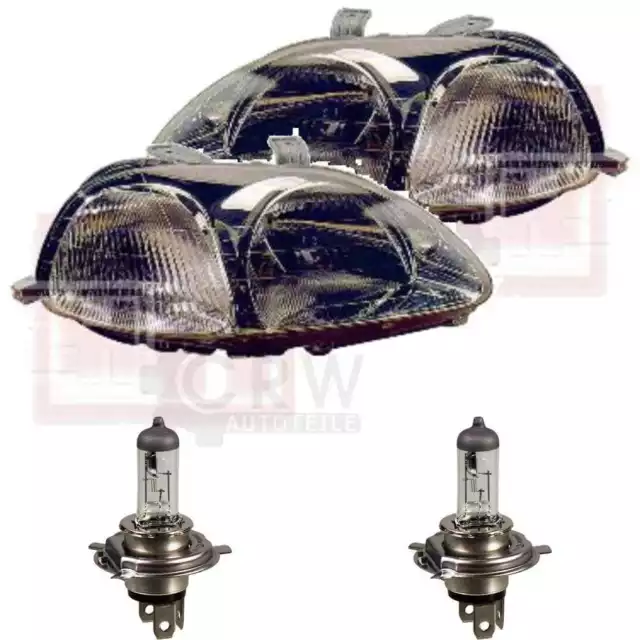 Set Faros para Honda Civic Año Fab. 10 / 95-12/98 H4 Delanteros