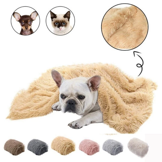 Pet Dog Soft Fluffy Long Plush Blanket Sleeping Mat Cushion Warm Mattress Bed