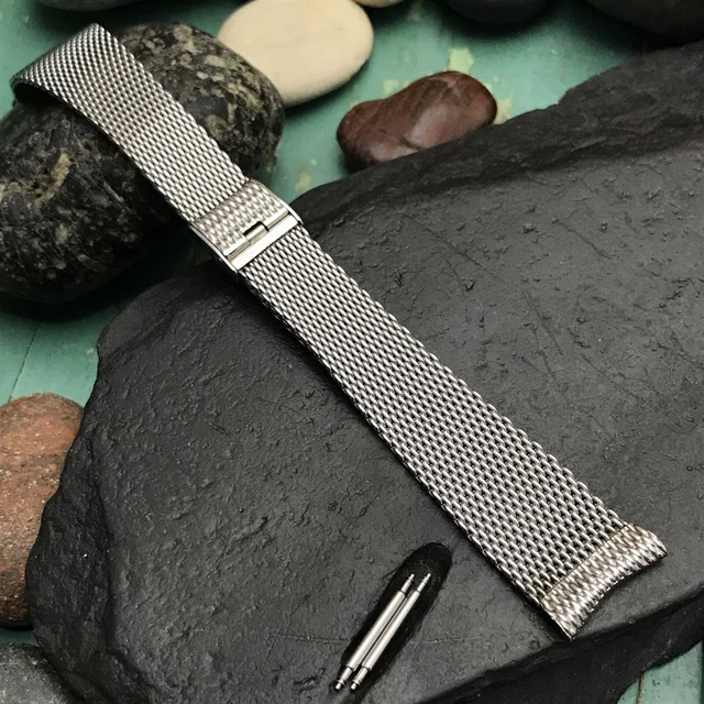 LONGINES WITTNAUER 19MM Stainless Steel Mesh 1970s nos Vintage Watch