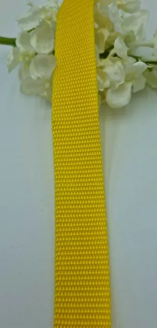 Cinta de correa de malla de polipropileno amarillo de 25 mm excelente calidad