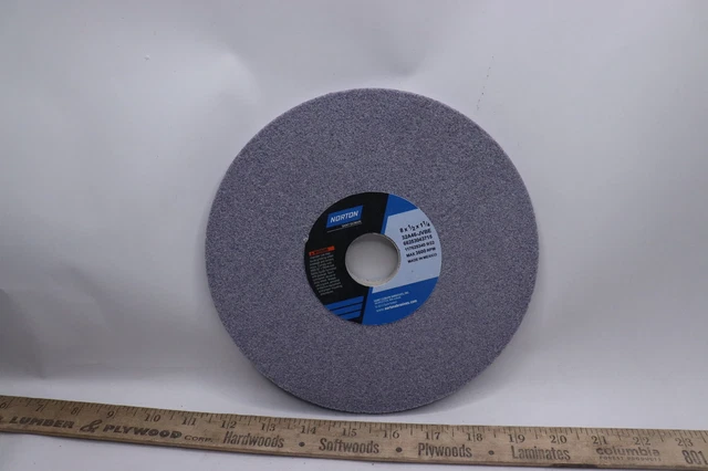 Norton Surface Grinding Wheel 46-Grit J Hardness 8" x 1/2" x 1-1/4"