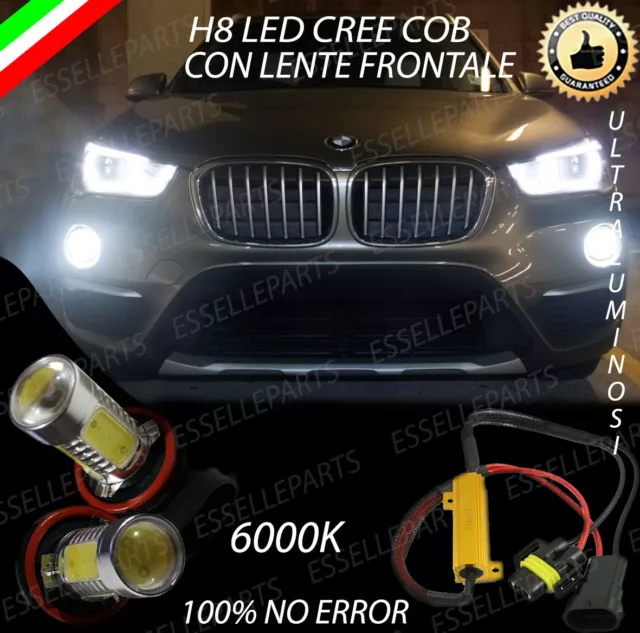 Coppia Lampade Fendinebbia H8 Led Cree Cob Canbus Bmw X1 F48 No Errore