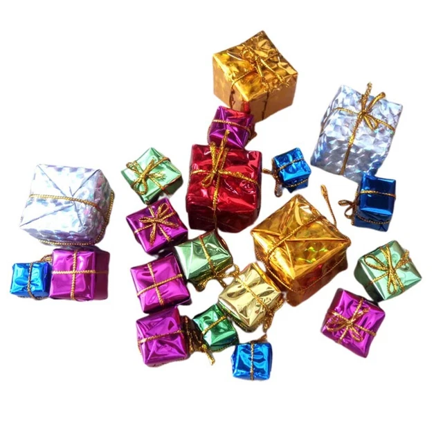 72 Pcs Christmas Tree Hanging Decor Christmas Gift Boxes Ornament