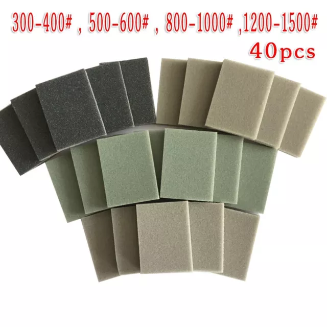 Professional grade Sponge Sandpaper Set for Industrial Finishing 40pcs 3*4CM