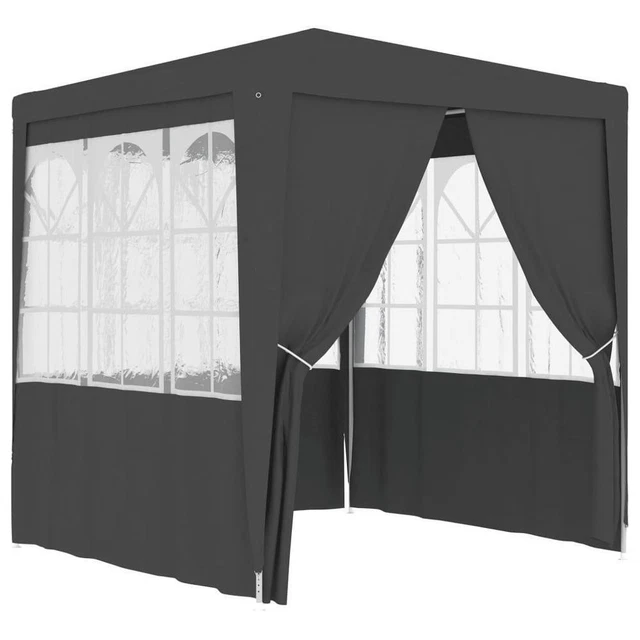 Partyzelt Pavillon Gartenzelt Gartenpavillon Festzelt Gazebo 2.5x2.5M Anthrazit