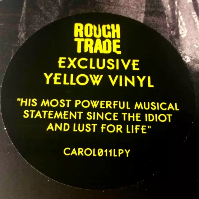Iggy Pop Post Pop Depression  Exclusive To Rough Trade 500 ONLY Yellow Vinyl NEW