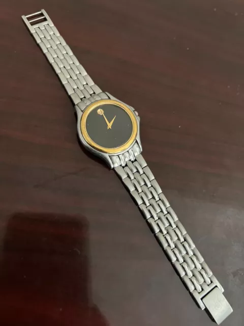 Movado Orologio Svizzero Quadrante Museo Nero Due Toni 81-D1-863 4